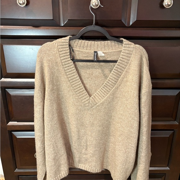 a new day Sweaters - a new day Taupe V-Neck Knit Sweater
